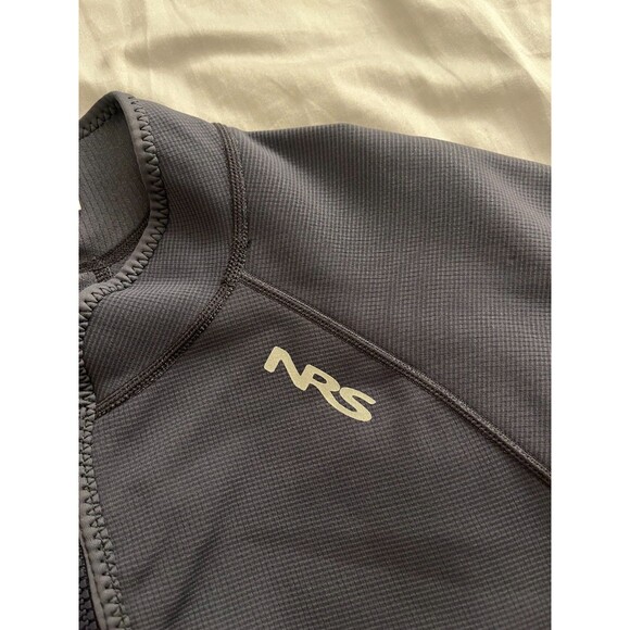 NRS HydroSkin 0.5 Jacket Mens Sz XXL Gray Full Zip Neoprene Wetsuit Paddling Top - Picture 8 of 13